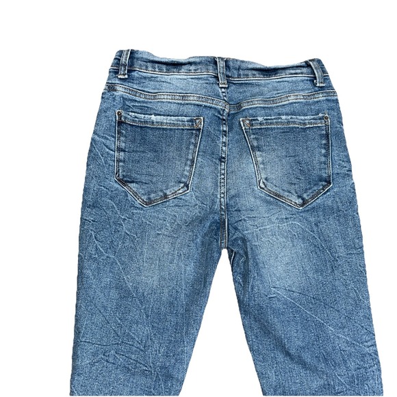 Kensie Jeans Womens‎ Size 4/27 Blue Vintage Luxe Raw Hem Distress Skinny Denim - Picture 6 of 12